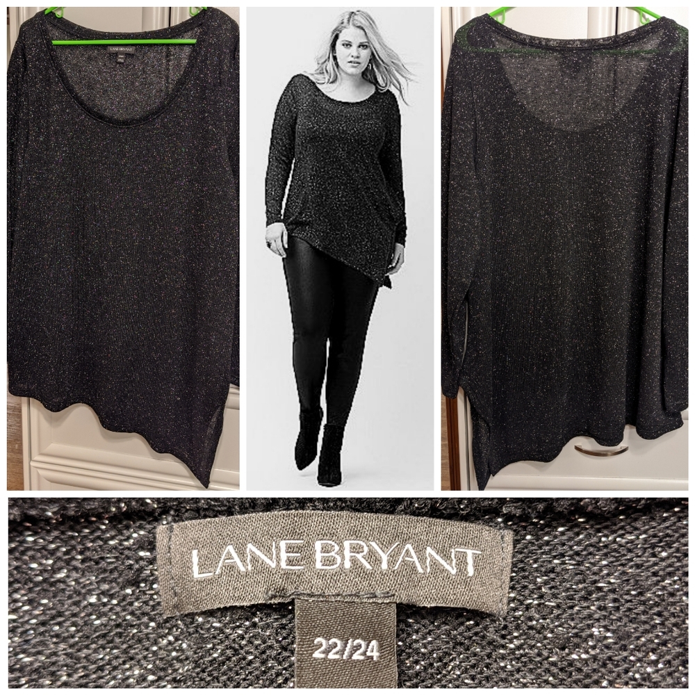 Lane Bryant Sparkle Tunic asymmetrical hem 22/24